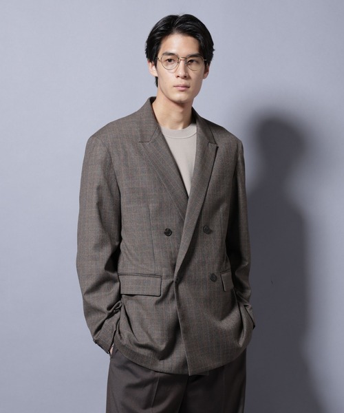 NANO universe（ナノユニバース）の「DELEGANTE グレンチェックW-Brethted ジャケット（セットアップ可）（テーラードジャケット・メンズ・その他1/その他2・L/M）」の3枚目の写真