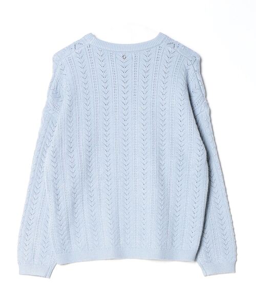 Guess（ゲス）の「Long Sleeves Crew Neck Sylvie Pointelle Sweater ニット セーター （ニット/セーター・レディース・ヘザーグレー/ライトブルー/ライトピンク・X-SMALL/SMALL/MEDIUM/LARGE）」の6枚目の写真