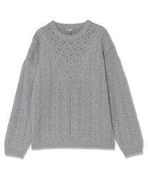 Guess | Long Sleeves Crew Neck Sylvie Pointelle Sweater ニット セーター (ニット/セーター)