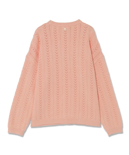Guess（ゲス）の「Long Sleeves Crew Neck Sylvie Pointelle Sweater ニット セーター （ニット/セーター・レディース・ヘザーグレー/ライトブルー/ライトピンク・X-SMALL/SMALL/MEDIUM/LARGE）」の4枚目の写真