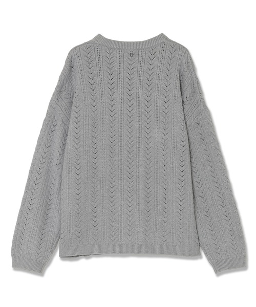 Guess（ゲス）の「Long Sleeves Crew Neck Sylvie Pointelle Sweater ニット セーター （ニット/セーター・レディース・ヘザーグレー/ライトブルー/ライトピンク・X-SMALL/SMALL/MEDIUM/LARGE）」の5枚目の写真