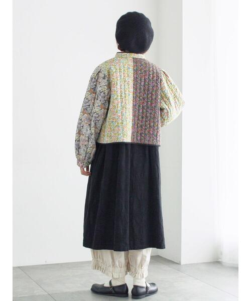 セール】【LIBERTY】パッチワークキルトジャケット（ノーカラー