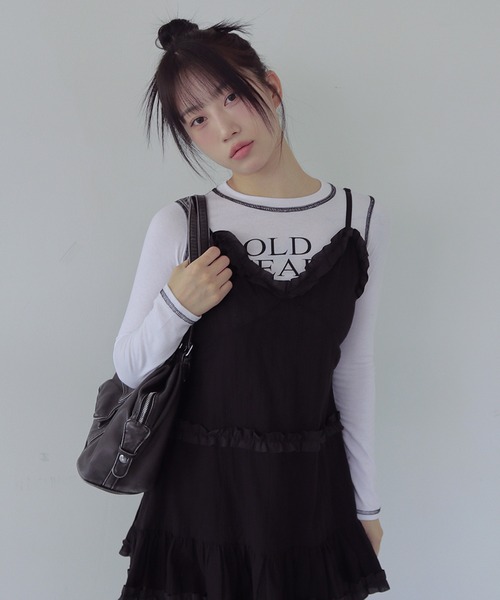 UNE MANSION(ユヌマンション)の「【2025FW新作アイテム】バイカラーオールドステッチ長袖Tシャツカットソー(Tシャツ/カットソー・レディース・ホワイト/グリーン/チャコールグレー/ブラック・FREE)」の12枚目の写真