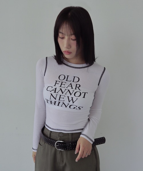 UNE MANSION(ユヌマンション)の「【2025FW新作アイテム】バイカラーオールドステッチ長袖Tシャツカットソー(Tシャツ/カットソー・レディース・ホワイト/グリーン/チャコールグレー/ブラック・FREE)」の5枚目の写真