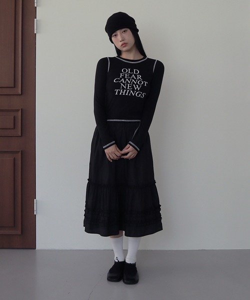 UNE MANSION(ユヌマンション)の「【2025FW新作アイテム】バイカラーオールドステッチ長袖Tシャツカットソー(Tシャツ/カットソー・レディース・ホワイト/グリーン/チャコールグレー/ブラック・FREE)」の13枚目の写真