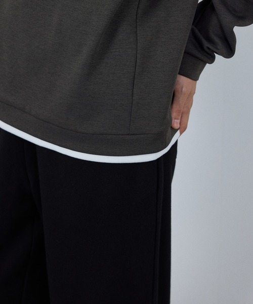 URBAN COLLECTION（アーバンコレクション）の「URBAN COLLECTION Air Smoosy 全方向ストレッチ フェイククルートレーナー（スウェット・メンズ・チャコールグレー/ブラウン/ライトグレー/パープル・XL/L/M/S）」の7枚目の写真