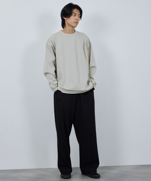 URBAN COLLECTION（アーバンコレクション）の「URBAN COLLECTION Air Smoosy 全方向ストレッチ フェイククルートレーナー（スウェット・メンズ・チャコールグレー/ブラウン/ライトグレー/パープル・XL/L/M/S）」の10枚目の写真
