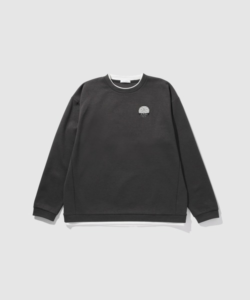 URBAN COLLECTION（アーバンコレクション）の「URBAN COLLECTION Air Smoosy 全方向ストレッチ フェイククルートレーナー（スウェット・メンズ・チャコールグレー/ブラウン/ライトグレー/パープル・XL/L/M/S）」の18枚目の写真