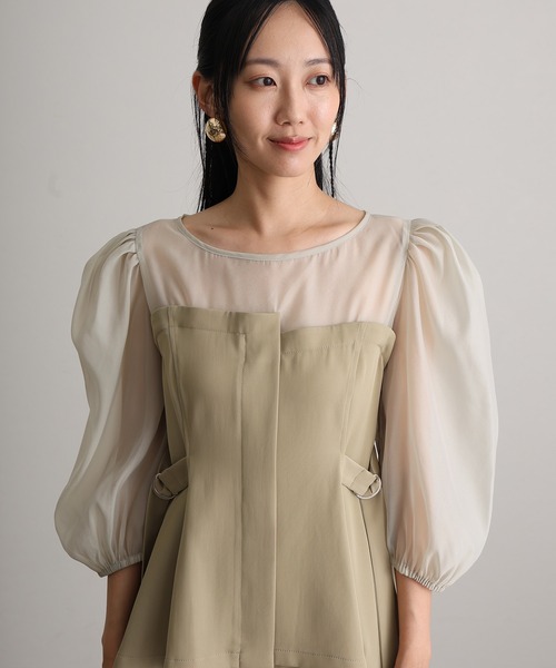 atlo(アトロ)の「セットアップ パンツドレス 結婚式 二次会&ワイド ルーズセパレートパンツセットクルーネック背面ゴムビスチェセレモニー フォーマル ロング丈 オケージョンドレス お呼ばれ 同窓会 成人式 (パンツドレス・レディース・チャコール/ベージュ/ブラック/ブラック系その他・M)」の10枚目の写真