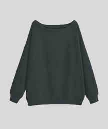 setupexe オフショルダースウェット ブラック オフショルダースウェットトップス[pm392] | レディース