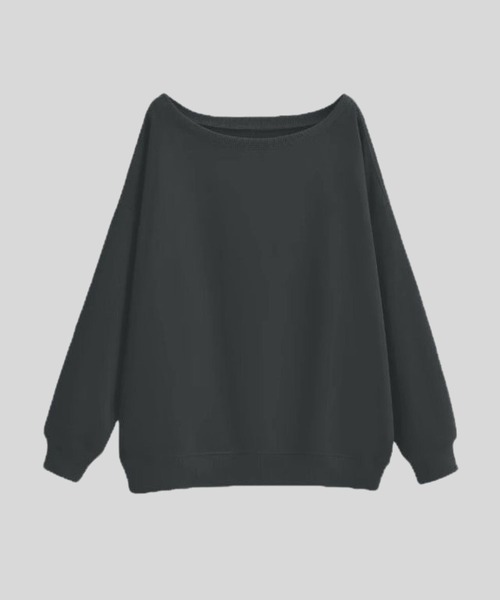 SPIGA(スピーガ)の「オフショルダースウェットトップス(スウェット・レディース・ホワイト/ライトグレー/ボルドー/ダークグレー/ネイビー/オフホワイト/グレー/ブラック・MEDIUM/LARGE/X-LARGE)」の6枚目の写真