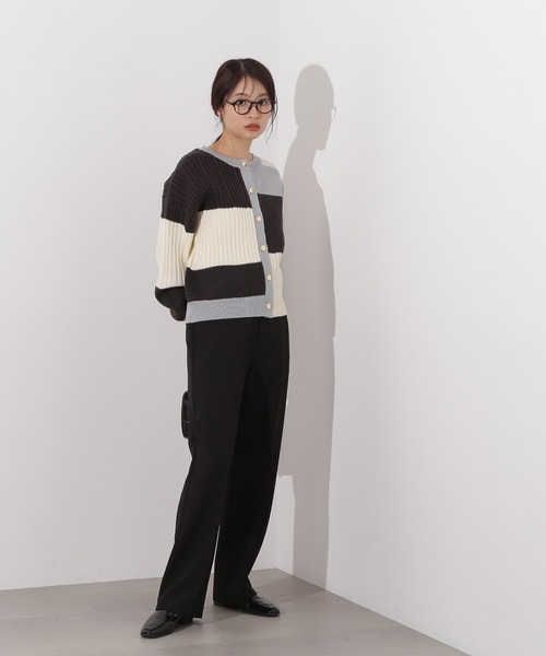 N.（N. Natural Beauty Basic）（エヌエヌナチュラルビューティーベーシック）の「カラーブロッキングカーディガン（カーディガン/ボレロ・レディース・グレー系その他/ブラウン系その他/ピンク系その他・MEDIUM）」の21枚目の写真