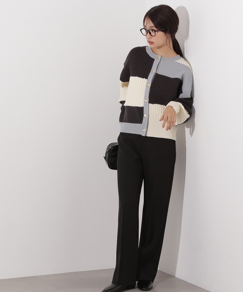 N.（N. Natural Beauty Basic）（エヌエヌナチュラルビューティーベーシック）の「カラーブロッキングカーディガン（カーディガン/ボレロ・レディース・グレー系その他/ブラウン系その他/ピンク系その他・MEDIUM）」の20枚目の写真