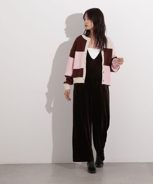 N.（N. Natural Beauty Basic）（エヌエヌナチュラルビューティーベーシック）の「カラーブロッキングカーディガン（カーディガン/ボレロ・レディース・グレー系その他/ブラウン系その他/ピンク系その他・MEDIUM）」の10枚目の写真