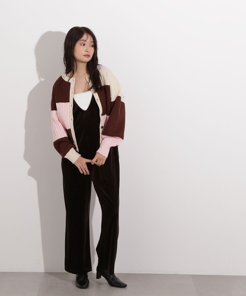 N.（N. Natural Beauty Basic）（エヌエヌナチュラルビューティーベーシック）の「カラーブロッキングカーディガン（カーディガン/ボレロ・レディース・グレー系その他/ブラウン系その他/ピンク系その他・MEDIUM）」の13枚目の写真