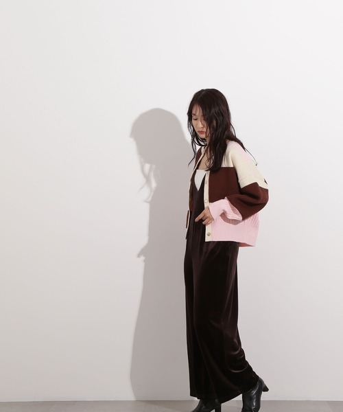 N.（N. Natural Beauty Basic）（エヌエヌナチュラルビューティーベーシック）の「カラーブロッキングカーディガン（カーディガン/ボレロ・レディース・グレー系その他/ブラウン系その他/ピンク系その他・MEDIUM）」の14枚目の写真