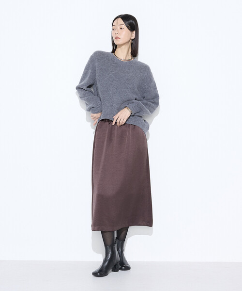 Gabardine K.T（ギャバジンケーティー）の「ウールタムヤーン  マシュマロニット（ニット/セーター・レディース・ブルー/キナリ/ネイビー/グレー・9号）」の19枚目の写真