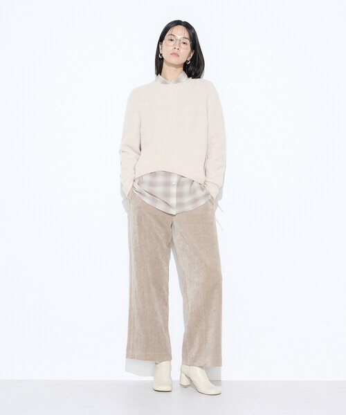 Gabardine K.T（ギャバジンケーティー）の「ウールタムヤーン  マシュマロニット（ニット/セーター・レディース・ブルー/キナリ/ネイビー/グレー・9号）」の11枚目の写真