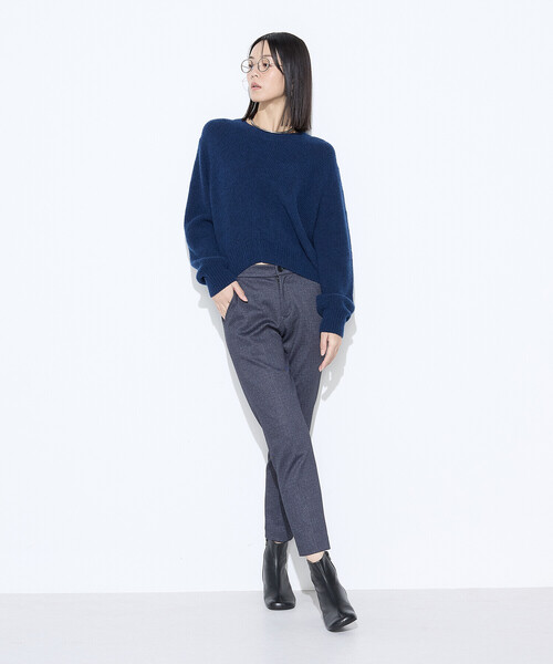 Gabardine K.T（ギャバジンケーティー）の「ウールタムヤーン  マシュマロニット（ニット/セーター・レディース・ブルー/キナリ/ネイビー/グレー・9号）」の13枚目の写真