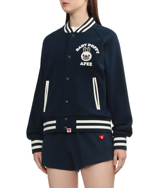 A BATHING APE（アベイシングエイプ）の「BABY DOPPY BASEBALL JACKET（ブルゾン・レディース・ネイビー/レッド・SMALL/X-SMALL）」の5枚目の写真