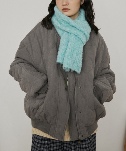 MERLOT（メルロー）の「ドライタッチ中綿キルティングバルーンブルゾン（ブルゾン・レディース・ベージュ/グレー・FREE）」の6枚目の写真