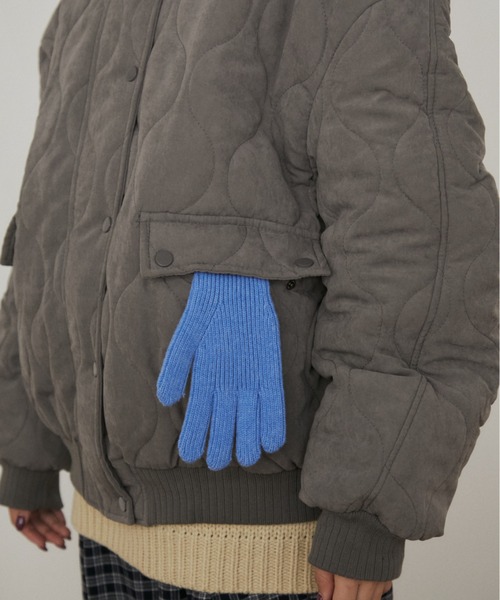 MERLOT（メルロー）の「ドライタッチ中綿キルティングバルーンブルゾン（ブルゾン・レディース・ベージュ/グレー・FREE）」の16枚目の写真