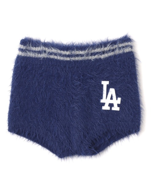 MLB（メジャーリーグベースボール）の「atmos pink MLB Shaggy Knit Short Pants / アトモス ピンク MLB シャギー ニット ショート パンツ 【SP】（その他パンツ・レディース・ホワイト/ブラウン/ネイビー・FREE）」の2枚目の写真