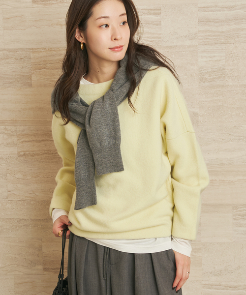 Plage　ローゲージ アランクループルオーバー キャメル plage（プラージュ）の「ローゲージ アランクループルオーバー