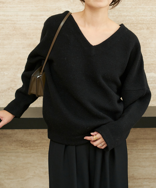 新品　plageプラージュ Decollete ニット ブラック セール】《追加》テープヤーン ヨコアミボートネックニット