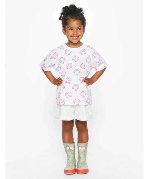Maison Kitsune(メゾンキツネ)の「MAISON KITSUNE x HUNTER FOX HEADS KIDS TEE-SHIRT(Tシャツ/カットソー・キッズ・ホワイト/ネイビー・110-130cm/100-110cm/95-110cm/90-95cm)」の5枚目の写真