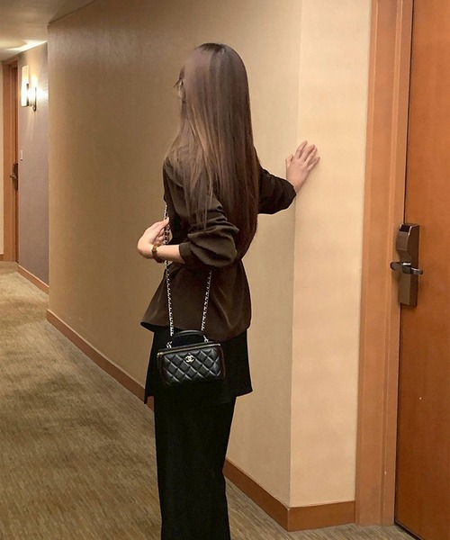 leune(ルネ)の「ウエストリボンドレープブラウス(シャツ/ブラウス・レディース・ブラウン/ベージュ/オフホワイト・FREE)」の18枚目の写真