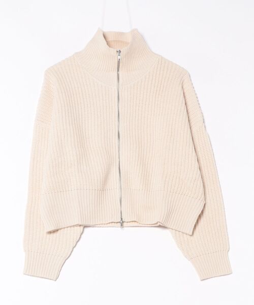 セール】【RS】【畦編みハイネックZIPカーディガン】（カーディガン