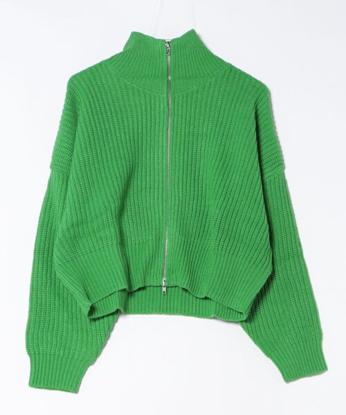 セール】【RS】【畦編みハイネックZIPカーディガン】（カーディガン