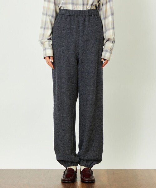 MACKINTOSH PHILOSOPHY(マッキントッシュ フィロソフィー)の「GREY LABEL ウールブークレイージーパンツ(スウェットパンツ・レディース・チャコールグレー/ホワイト系その他・2/6)」の6枚目の写真