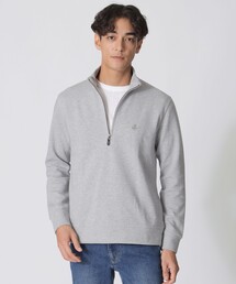 Paul Stuart（ポールスチュアート）の「へリンボンダブルフェイスハーフジップ（Tシャツ/カットソー）」