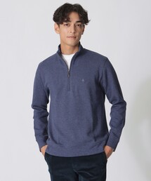 Paul Stuart（ポールスチュアート）の「へリンボンダブルフェイスハーフジップ（Tシャツ/カットソー）」