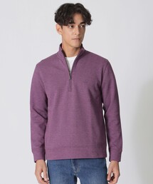 Paul Stuart（ポールスチュアート）の「へリンボンダブルフェイスハーフジップ（Tシャツ/カットソー）」