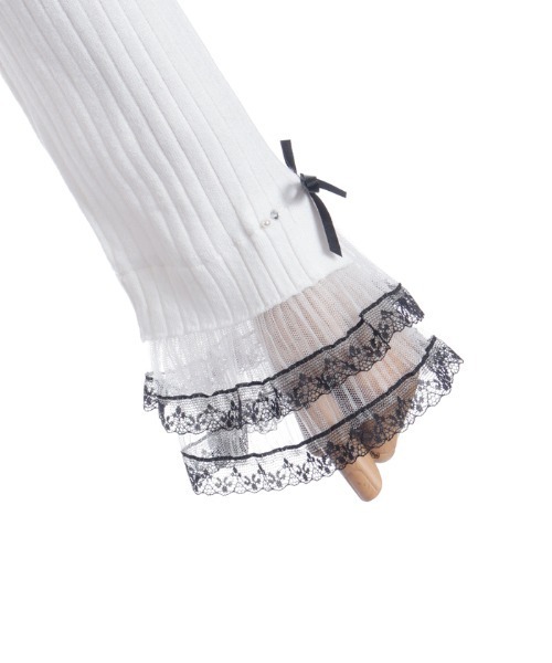 axes femme(アクシーズファム)の「リボン×チュールレースニット(ニット/セーター・レディース・ホワイト/ブラック/ラベンダー/ピンク・FREE)」の15枚目の写真