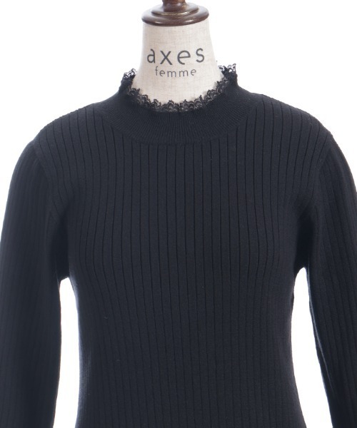 axes femme(アクシーズファム)の「リボン×チュールレースニット(ニット/セーター・レディース・ホワイト/ブラック/ラベンダー/ピンク・FREE)」の19枚目の写真