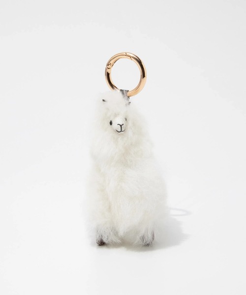 COSY（コージー）の「COSY Minimini Alpaca コージー ミニミニ アルパカ キーリング チャーム（チャーム・レディース・ホワイト系1/ベージュ系1/グレー系1・FREE）」の2枚目の写真