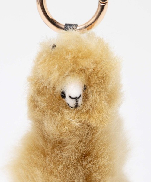 COSY（コージー）の「COSY Minimini Alpaca コージー ミニミニ アルパカ キーリング チャーム（チャーム・レディース・ホワイト系1/ベージュ系1/グレー系1・FREE）」の4枚目の写真