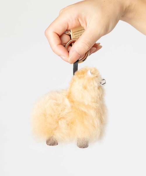 COSY（コージー）の「COSY Minimini Alpaca コージー ミニミニ アルパカ キーリング チャーム（チャーム・レディース・ホワイト系1/ベージュ系1/グレー系1・FREE）」の6枚目の写真