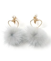 algy | ハートパーツファーイヤリング(イヤリング)