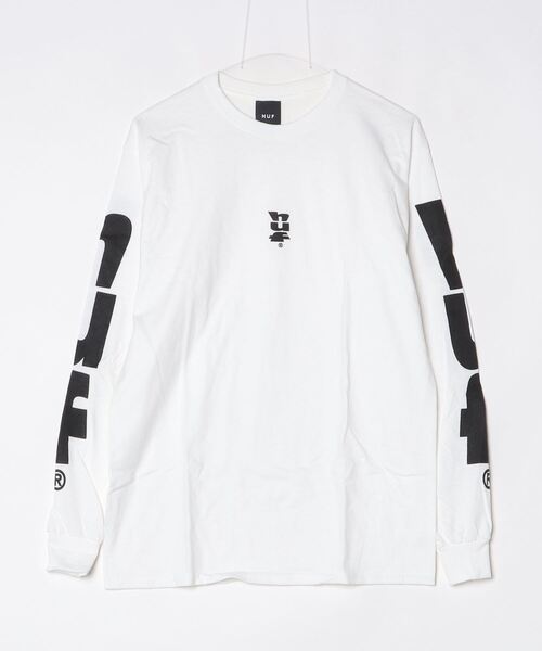 HUF(ハフ)の「HUF MEGABLAST L/S TEE ハフ メガブラスト 長袖 プリント Tシャツ(Tシャツ/カットソー・メンズ・ブラック/ホワイト・MEDIUM/SMALL/LARGE/X-LARGE)」の2枚目の写真