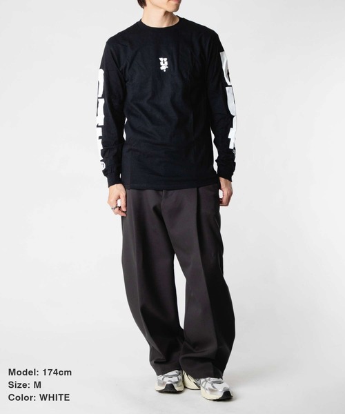 HUF(ハフ)の「HUF MEGABLAST L/S TEE ハフ メガブラスト 長袖 プリント Tシャツ(Tシャツ/カットソー・メンズ・ブラック/ホワイト・MEDIUM/SMALL/LARGE/X-LARGE)」の13枚目の写真