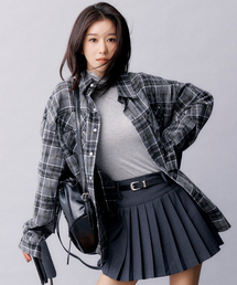 WESTERN TWO POCKET CHECK SHIRTS_BLACK