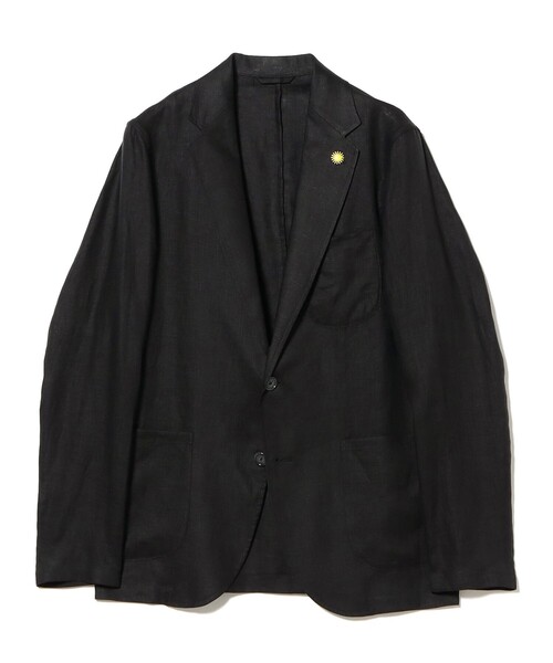 GIANNETTO(ジャンネット)の「【別注】GIANNETTO / リネン ブラックジャケット(その他アウター・メンズ・ブラック・44/46/48/50)」の1枚目の写真