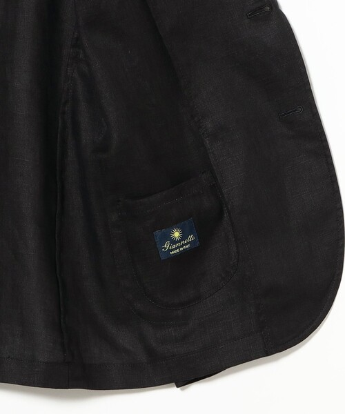 GIANNETTO(ジャンネット)の「【別注】GIANNETTO / リネン ブラックジャケット(その他アウター・メンズ・ブラック・44/46/48/50)」の6枚目の写真