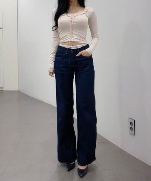 GLOWNY（グロウニ―）の「THE EMMA JEANS (DEEP BLUE)（デニムパンツ・レディース・その他・SMALL/LARGE/X-SMALL）」の2枚目の写真