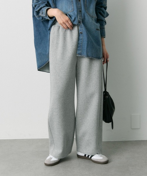 PUAL CE CIN(ピュアルセシン)の「スムースボンディングスウェットパンツ(スウェットパンツ・レディース・グレー/チャコールグレー・FREE)」の17枚目の写真